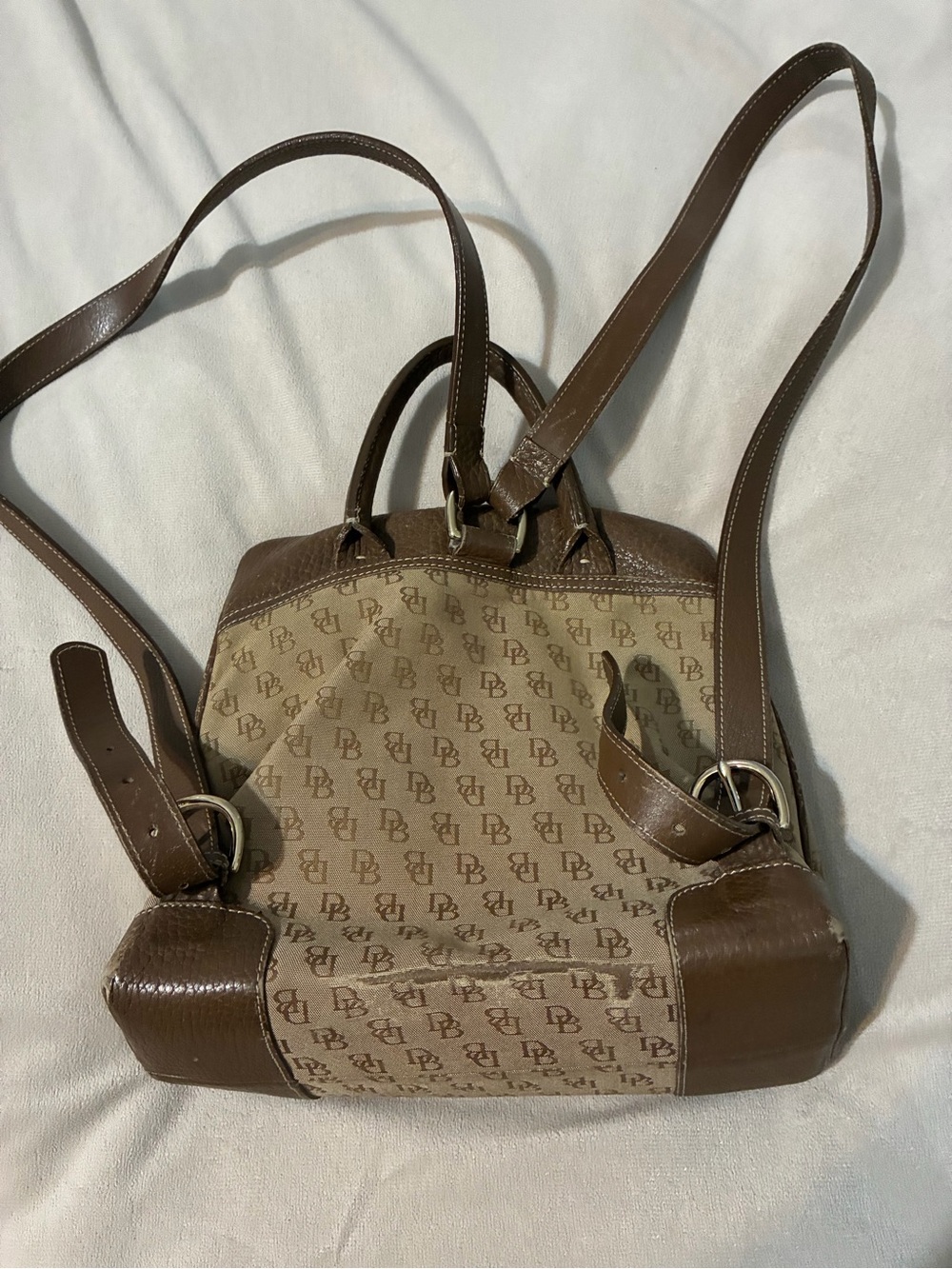 Dooney & Bourke Brown Monogram Canvas Backpack